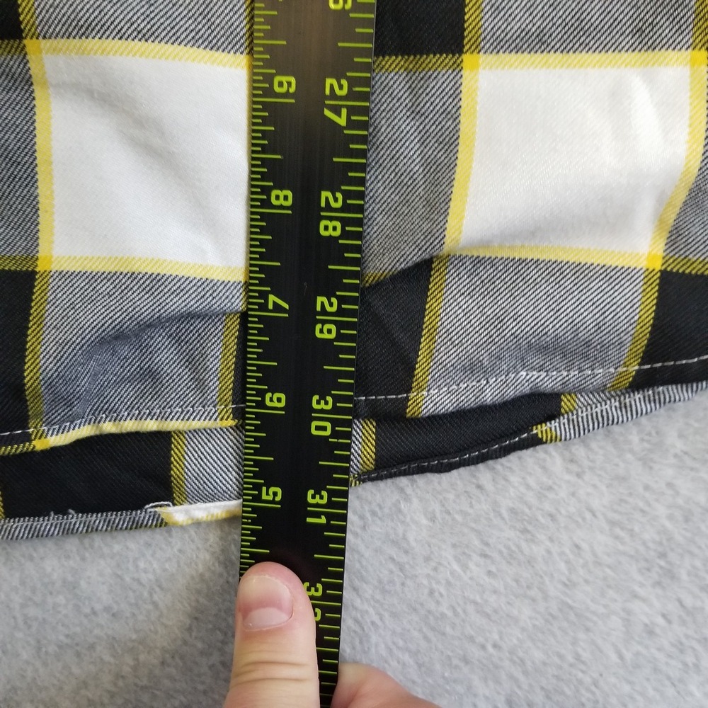 Dixxon Flannel Hurricane Shirt Mens Large Black Yellow Plaid D-Tech Motorcycle - Picture 7 of 7